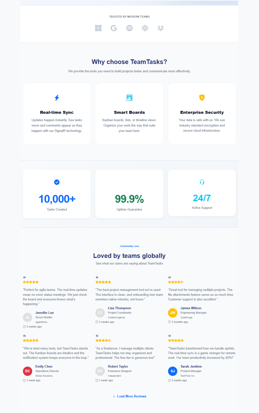 TeamTasks — منصة إدارة مهام وتعاون فرق — مواقع ويب